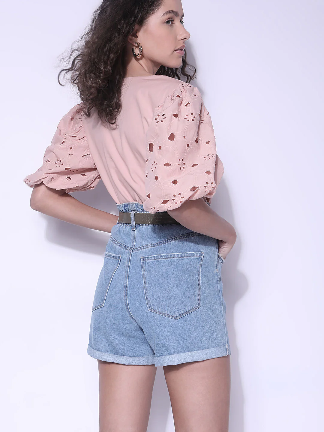 Dusty Pink Schiffli Top