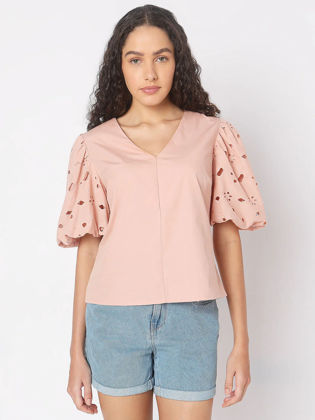 Dusty Pink Schiffli Top - Image 2