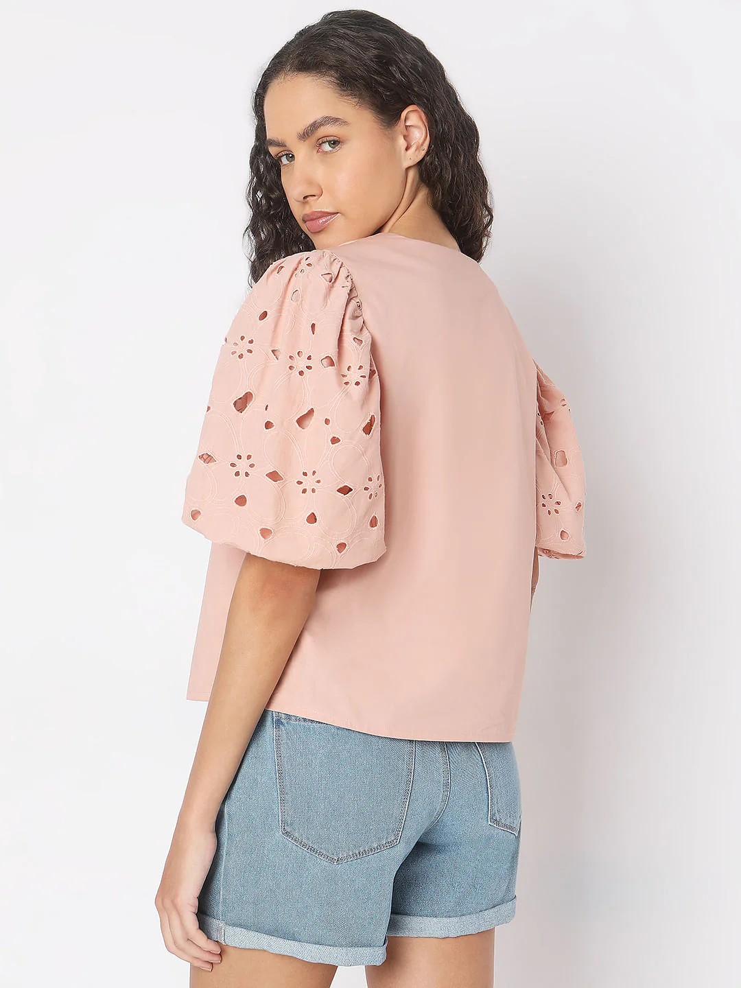 Dusty Pink Schiffli Top - Image 3