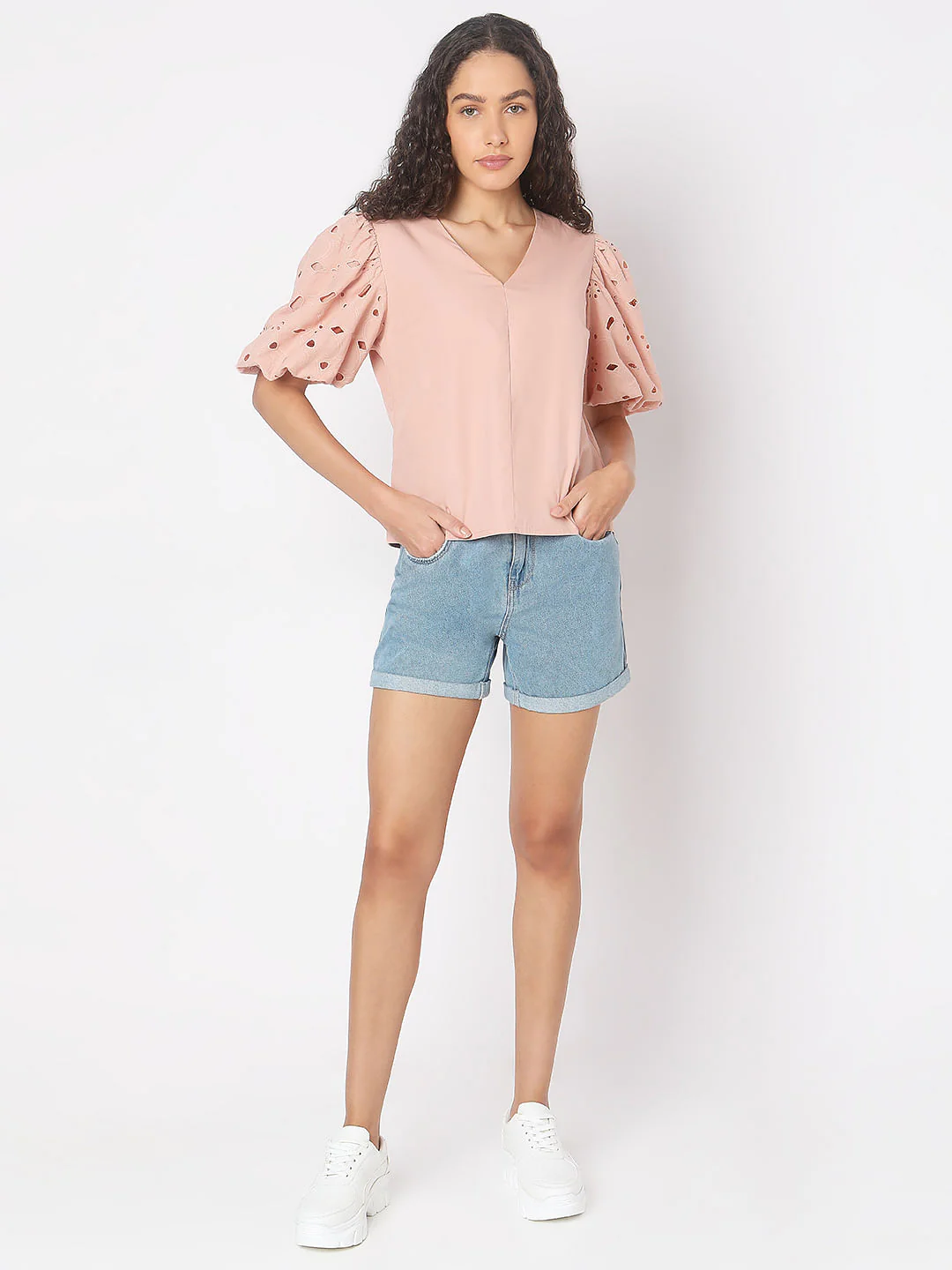 Dusty Pink Schiffli Top - Image 5