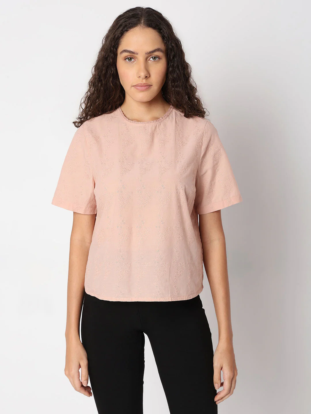 Blush Pink Textured Top - Image 2