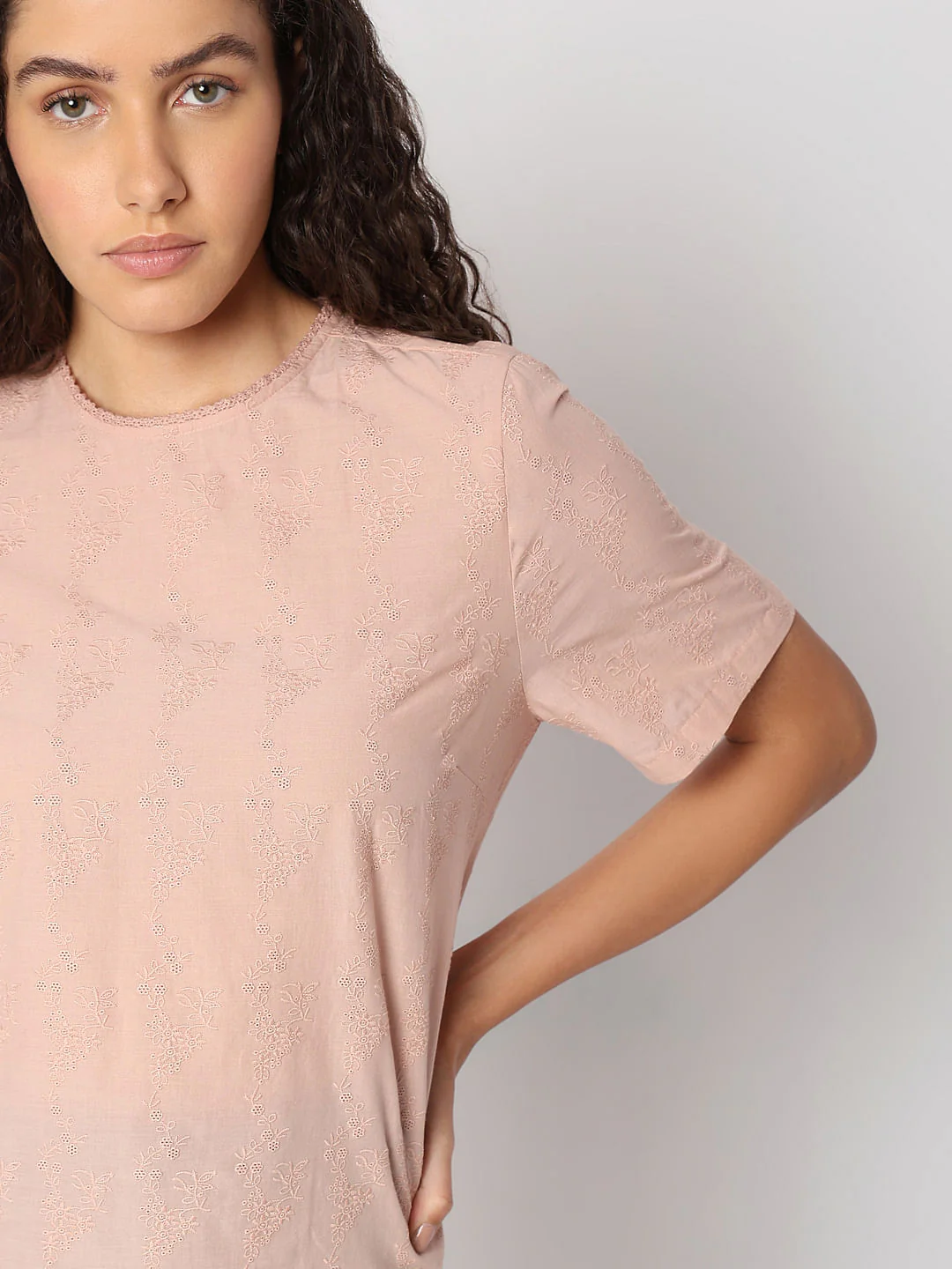 Blush Pink Textured Top - Image 6