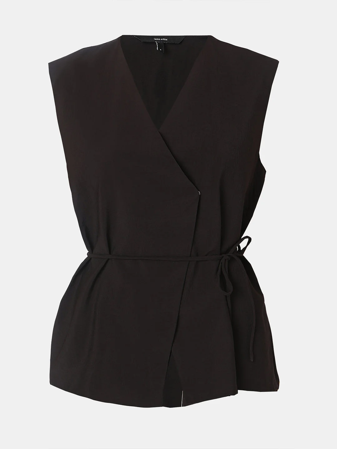 Black Sleeveless Vest Top - Image 7