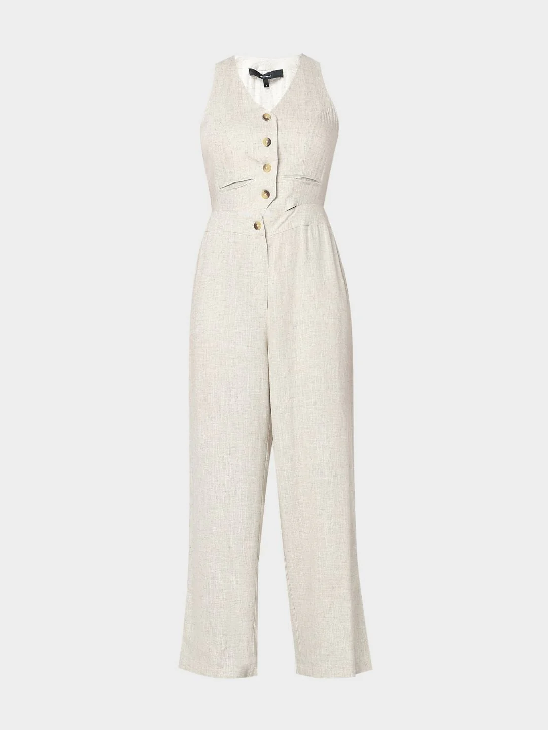Ecru Sleeveless Jumpsuit - Image 7