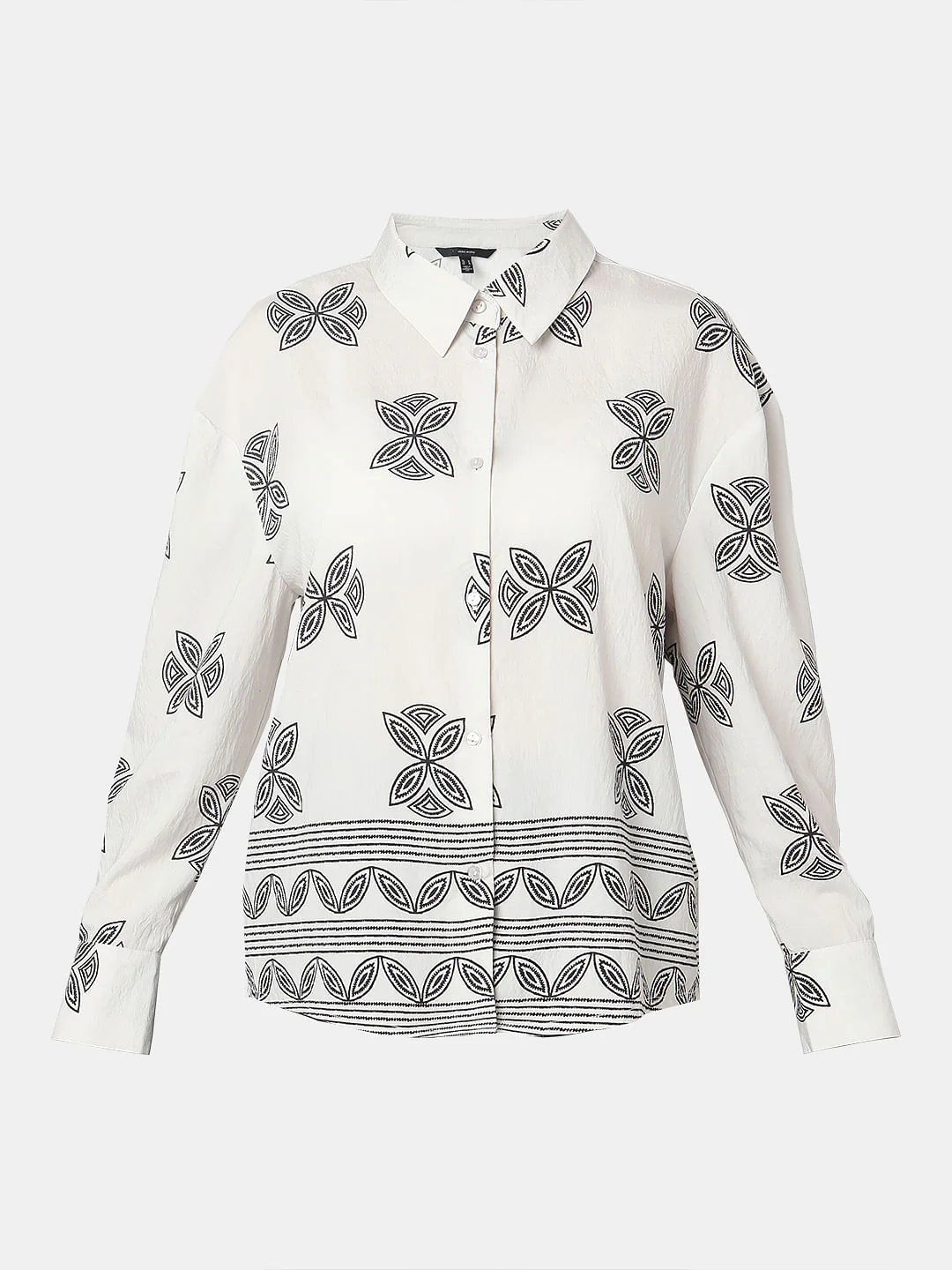 Ecru Abstract Print Co-Ord Set Shirt - Image 7