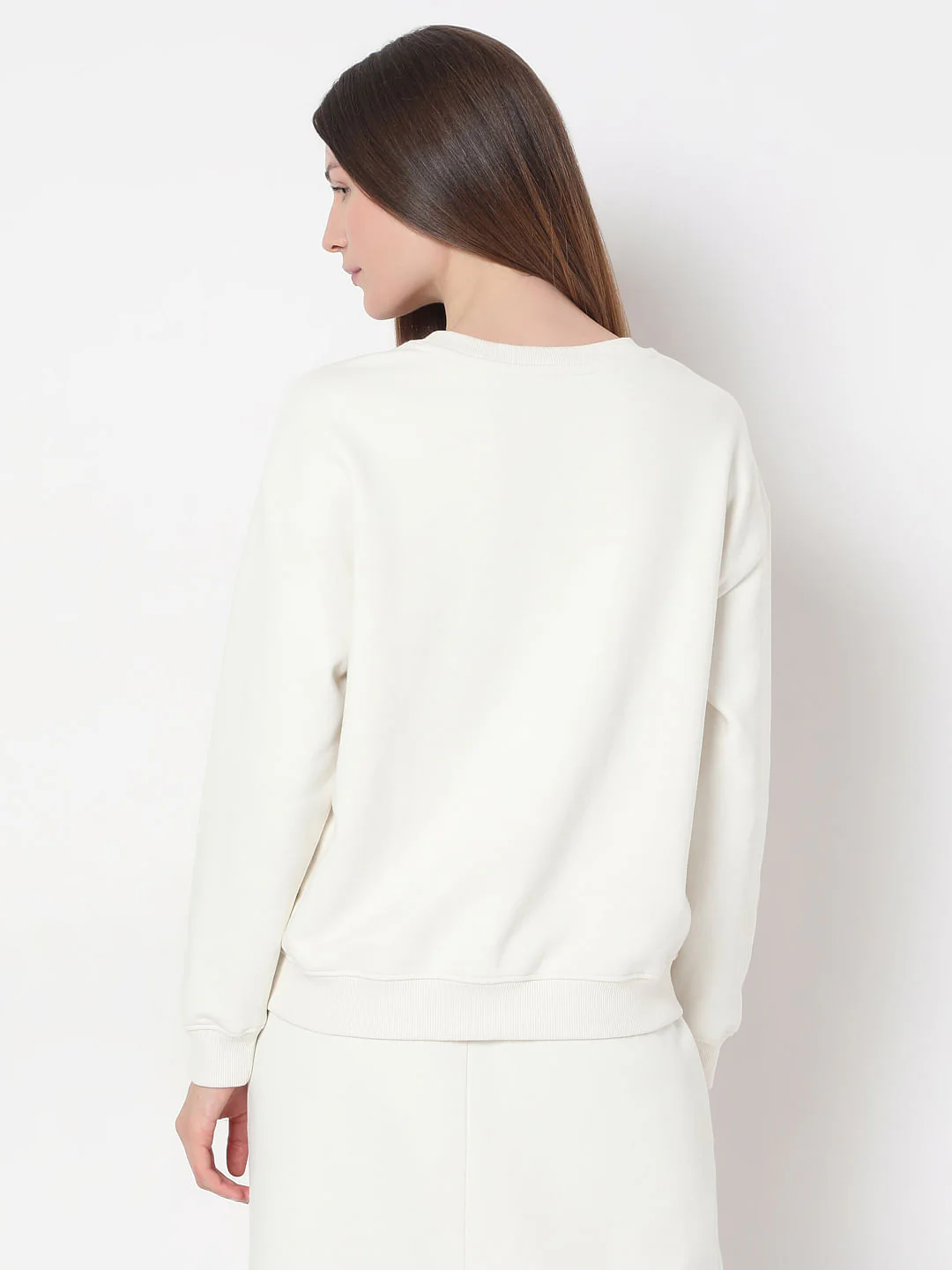 White Floral Co-Ord Set Sweatshirt - Image 4