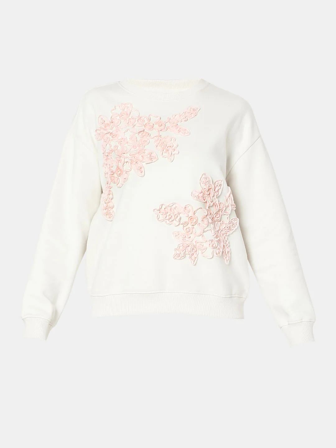 White Floral Co-Ord Set Sweatshirt - Image 7