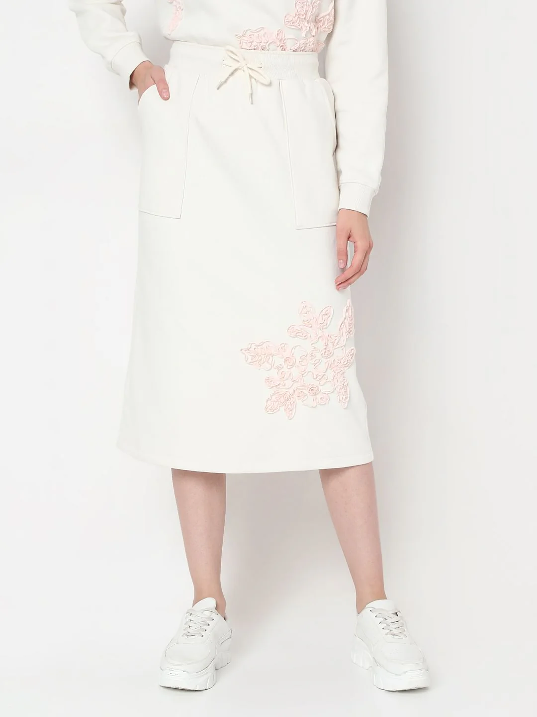 White Printed Skirt - Image 2