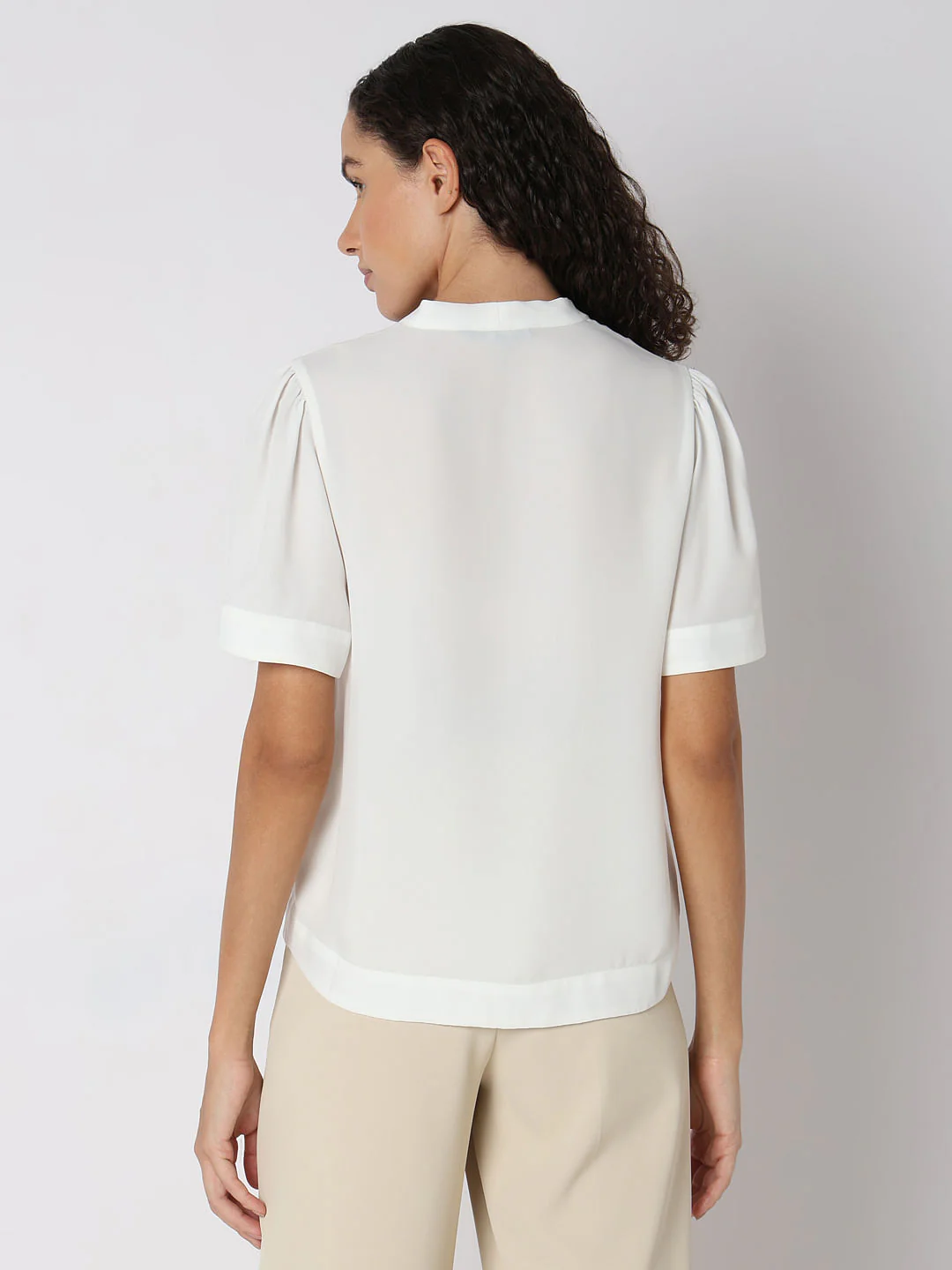 White V-Neck Top - Image 4