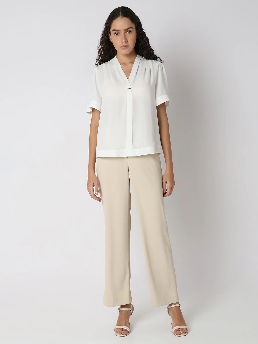 White V-Neck Top - Image 5