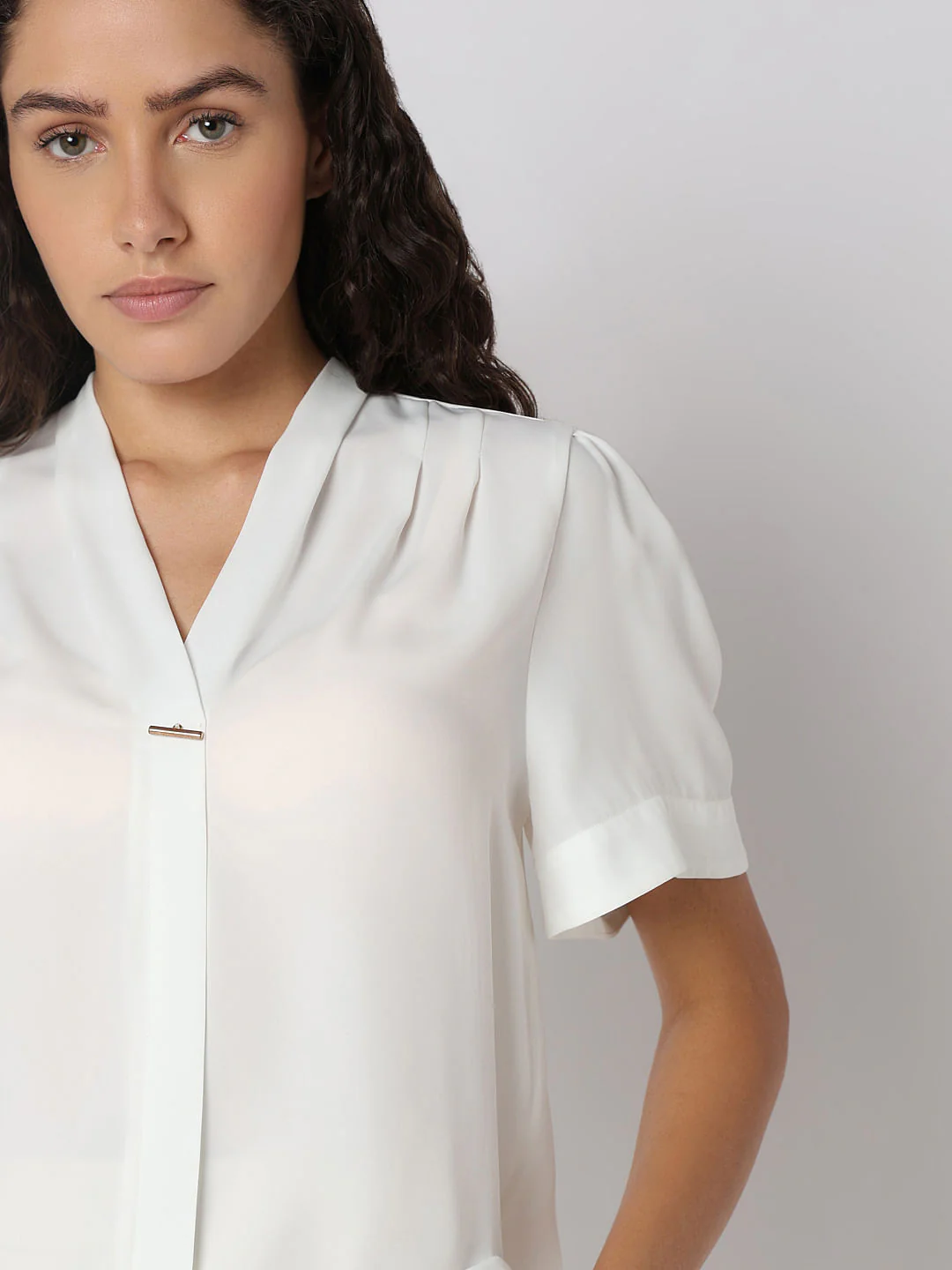 White V-Neck Top - Image 6