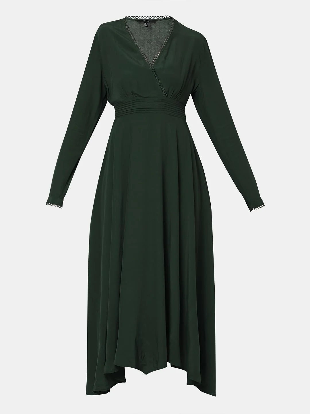 Dark Green V-Neck Maxi Dress - Image 7
