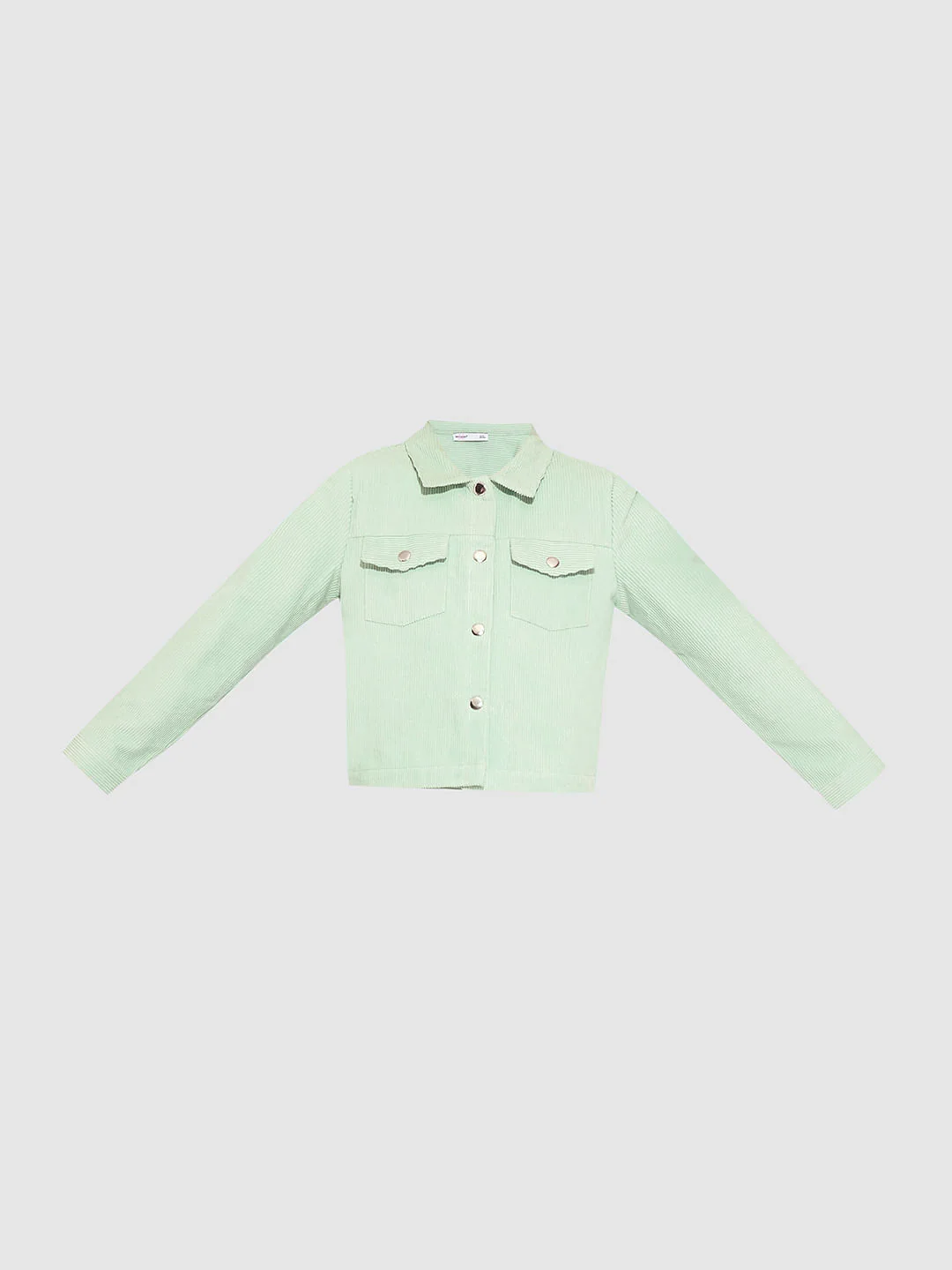 Girls Light Green Corduroy Co-Ord Set Shacket - Image 6