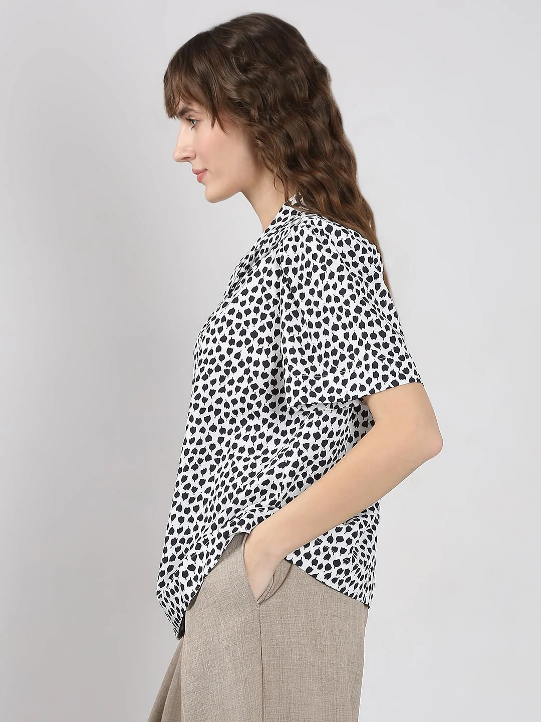 Black & White Printed Top - Image 3