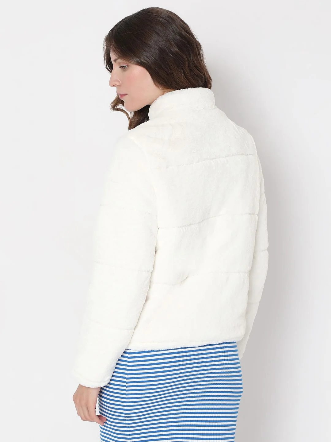 Off-White Faux Fur Jacket - Image 4