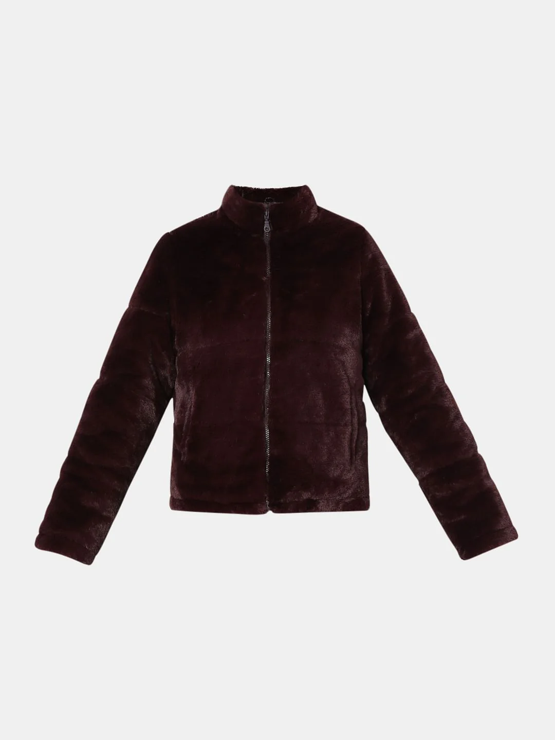 Chocolate Brown Faux Fur Short Jacket - Image 7