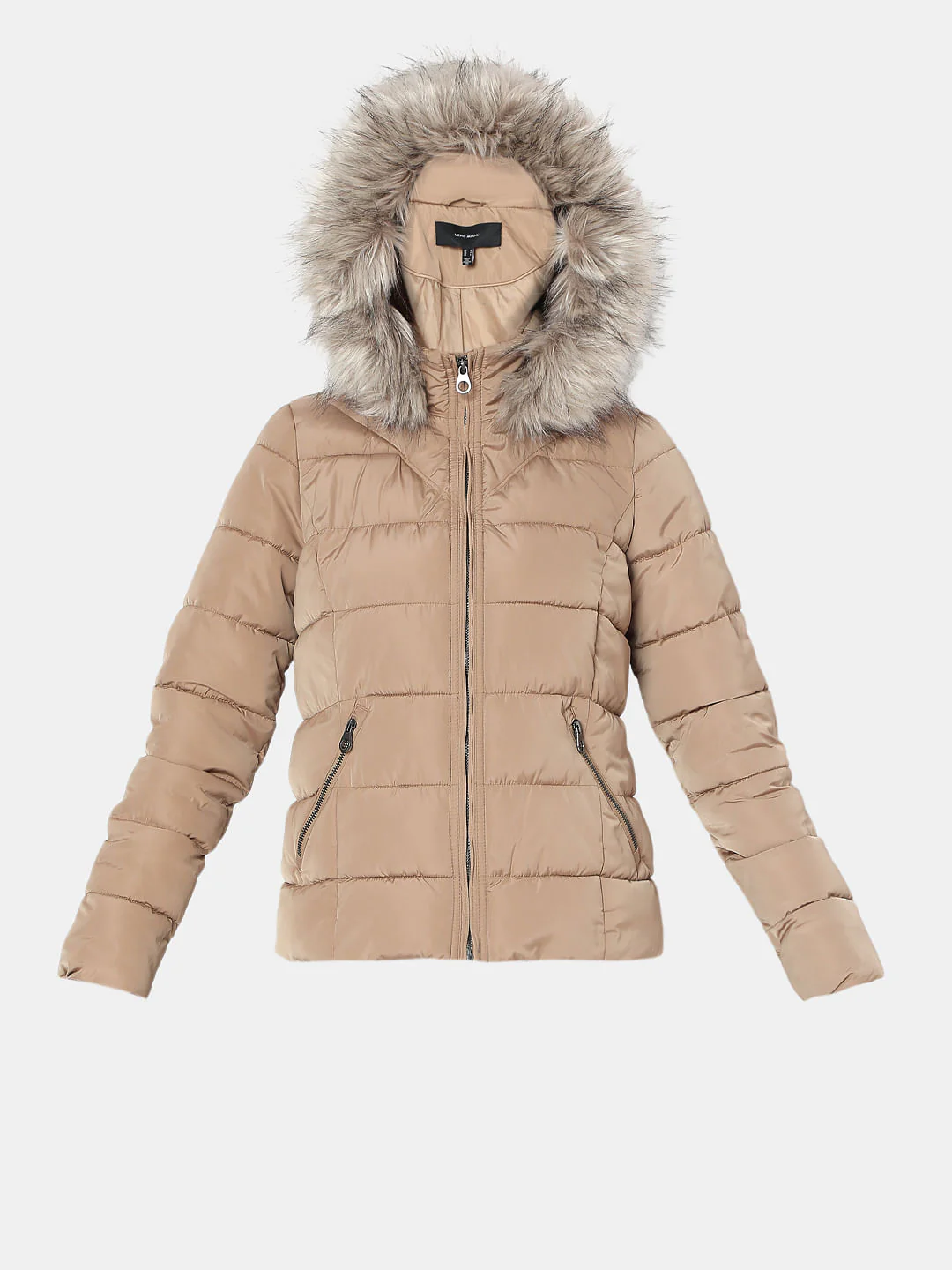 Brown Fur Hooded Puffer Jacket - Image 7