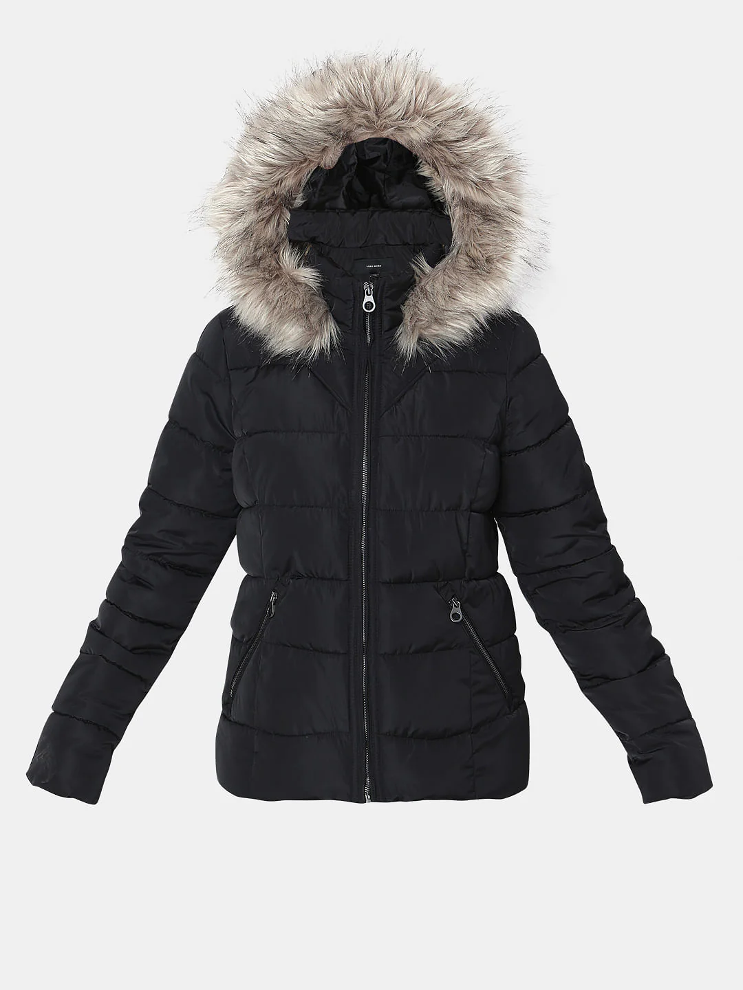 Black Fur Hooded Jacket - Image 7