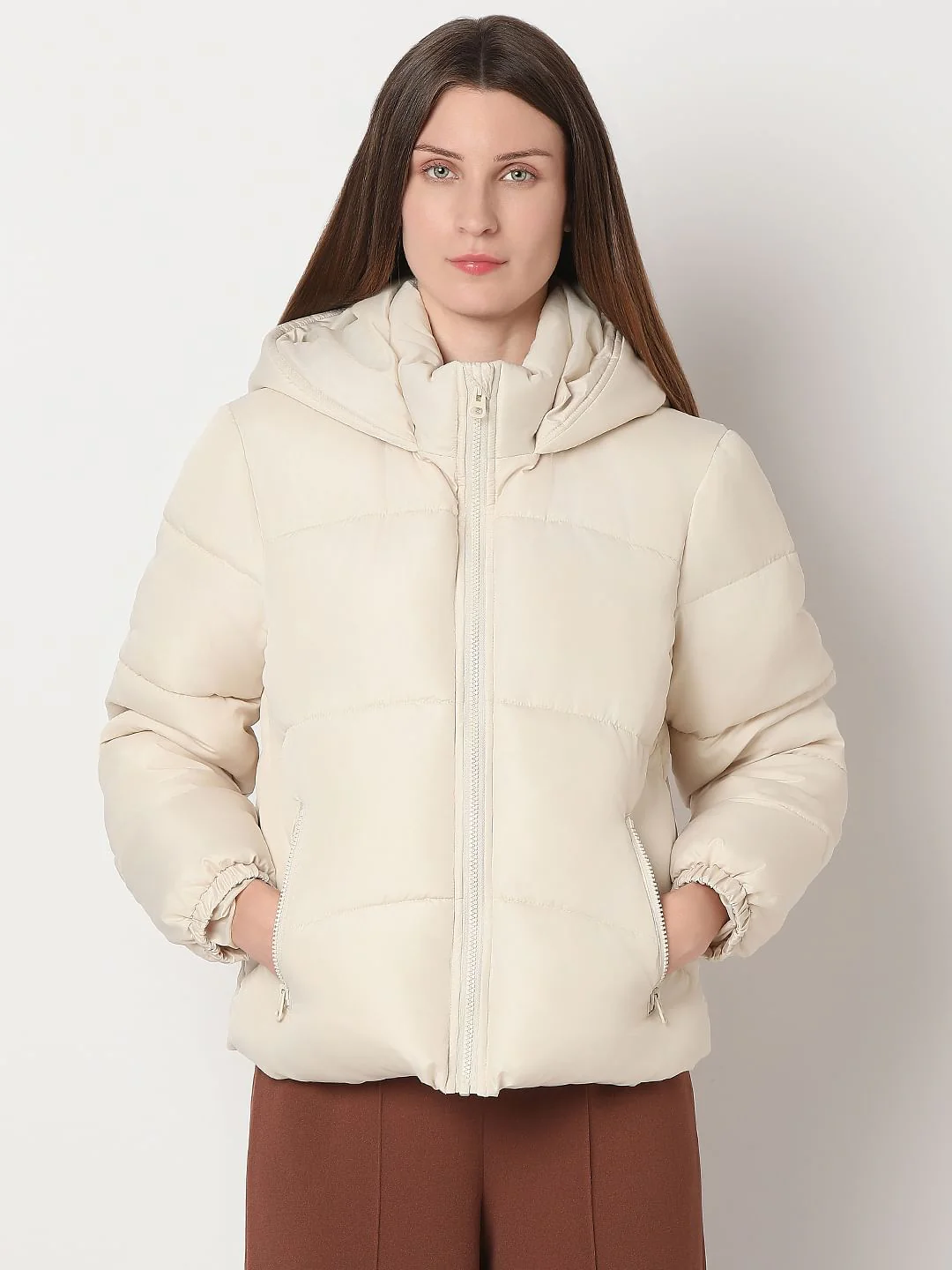 Off-White Hooded Puffer Jacket - Image 2
