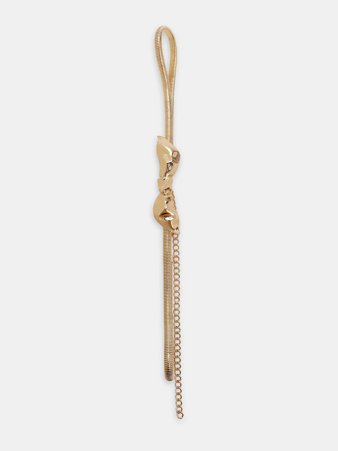 Golden Metal Elastic Dress Belt - Image 4