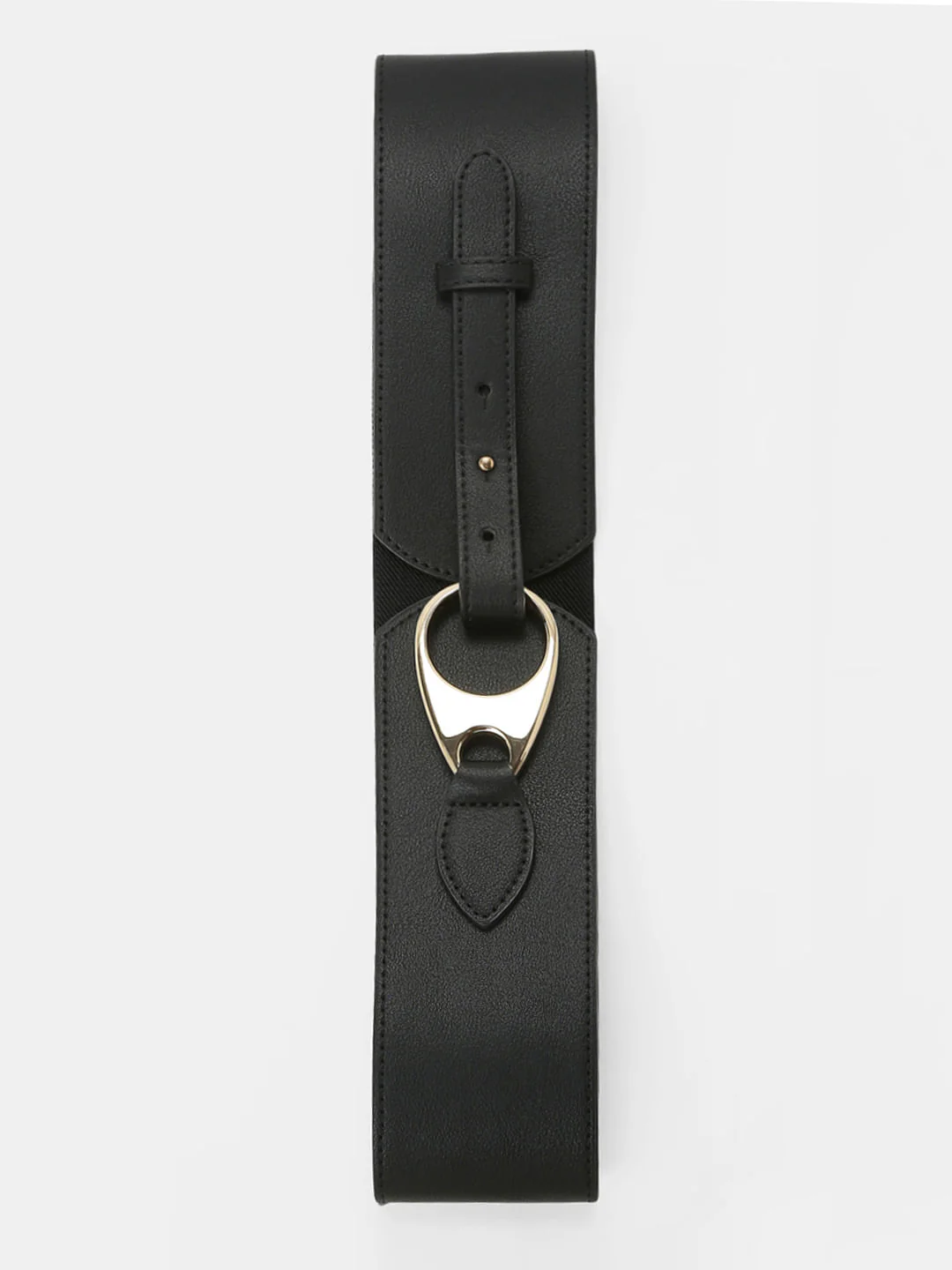Black Elastic Dress Belt - Image 3
