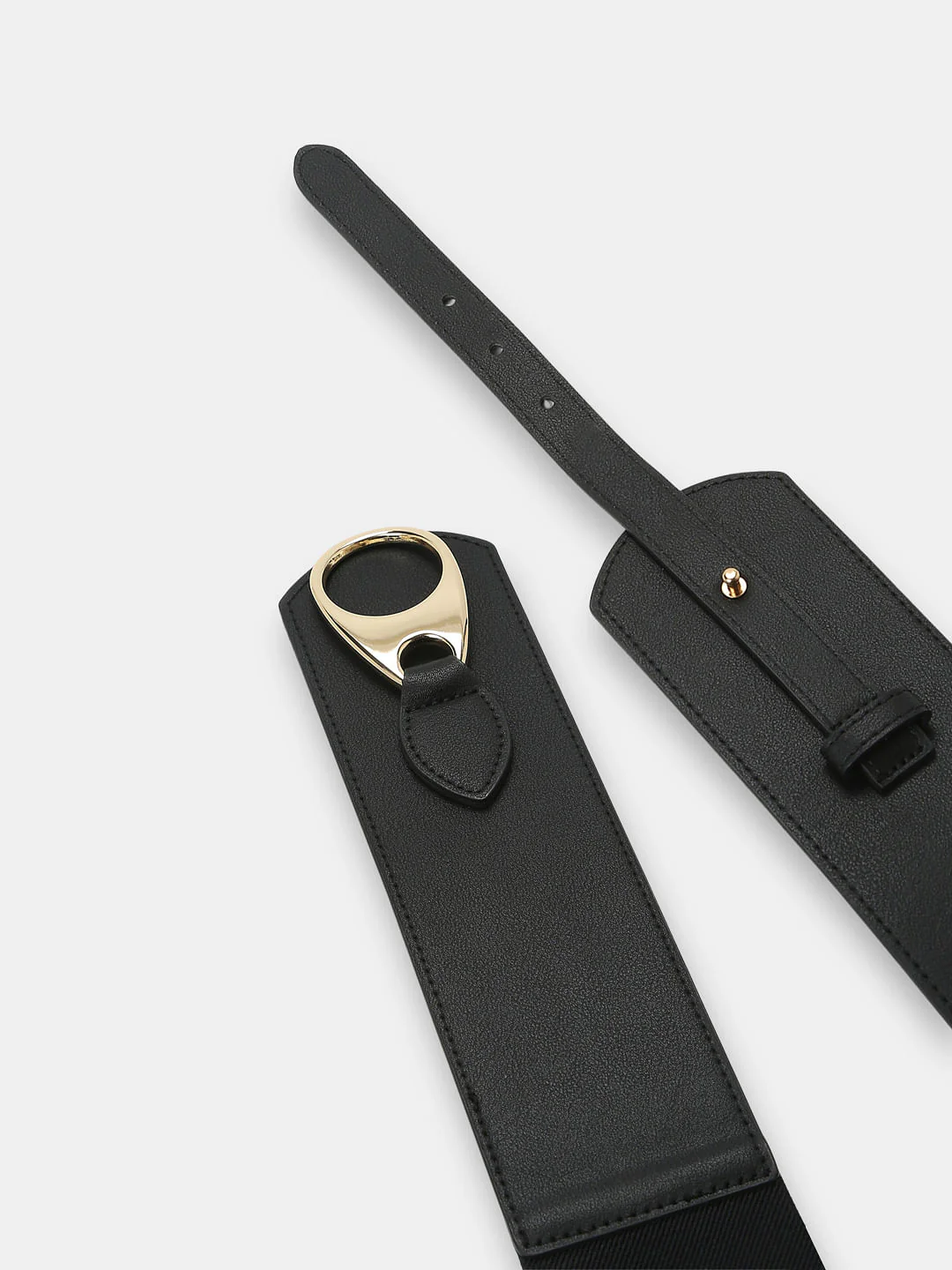 Black Elastic Dress Belt - Image 4