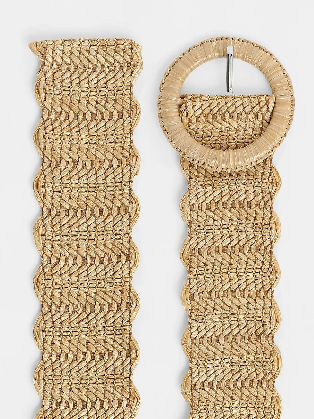 Beige Jute Dress Belt - Image 4