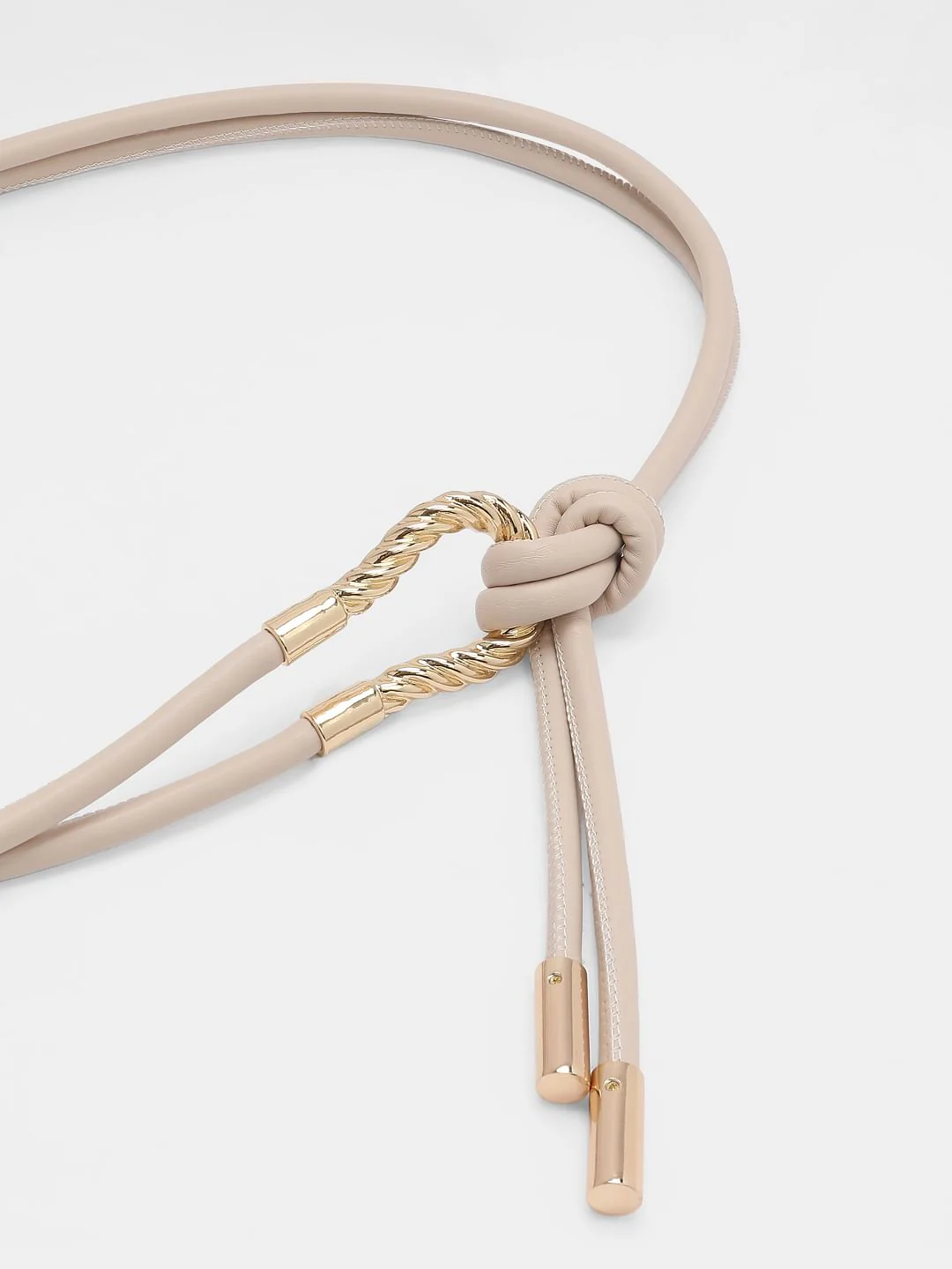 Beige Slim Waist Belt - Image 3
