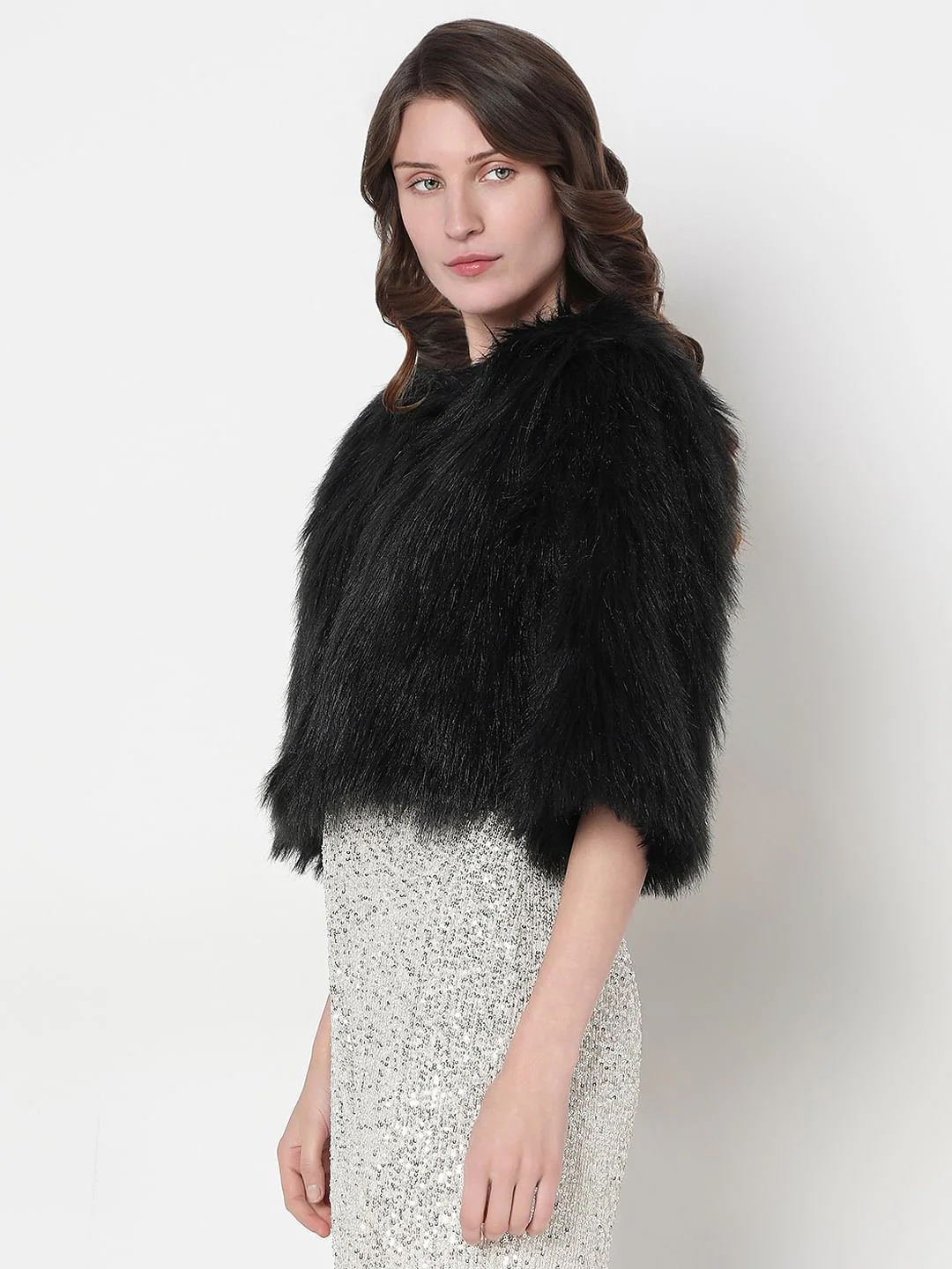 Black Fur Jacket - Image 3