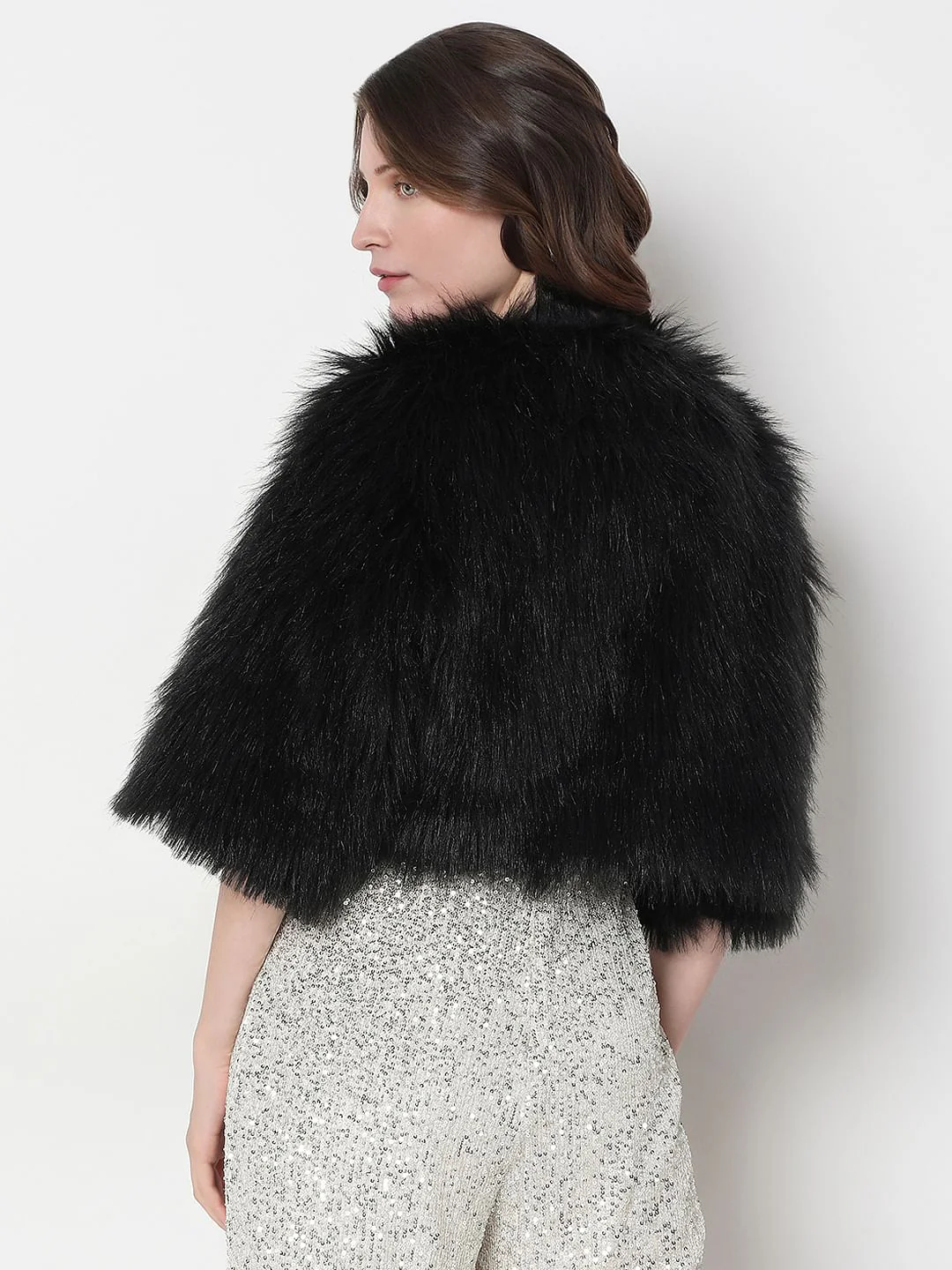 Black Fur Jacket - Image 4