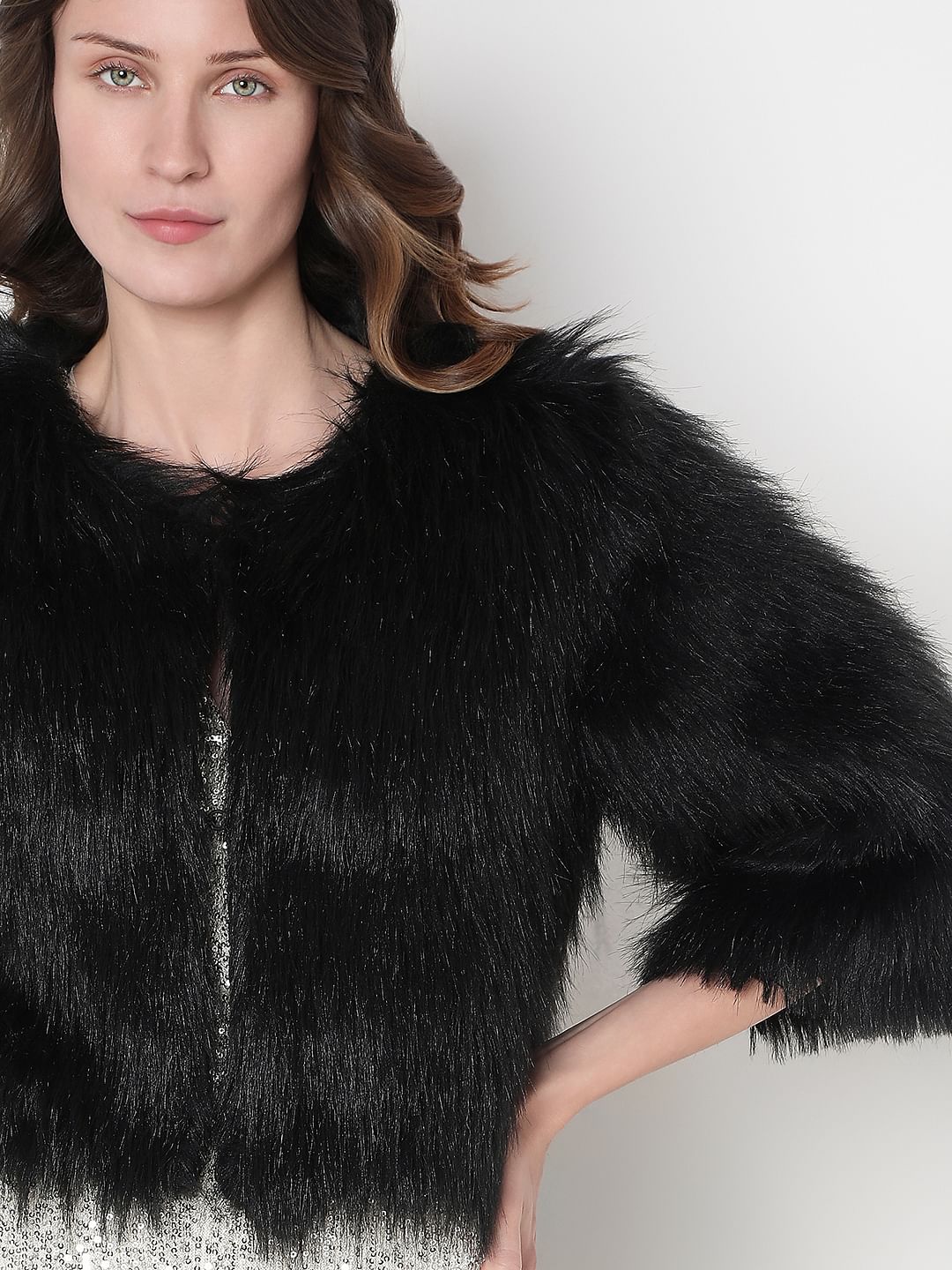 Black Fur Jacket - Image 6