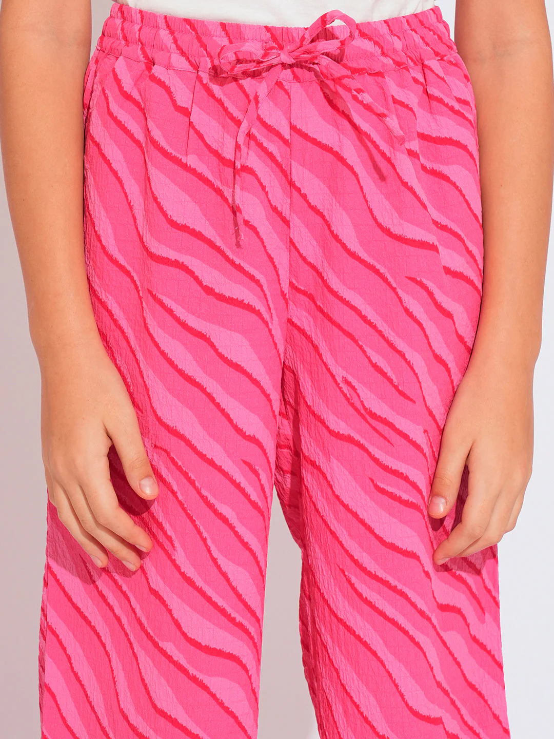 GIRLS Pink Printed Pants - Image 4