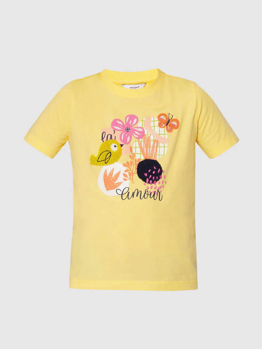 Girls Yellow Graphic Print T-Shirt - Image 6