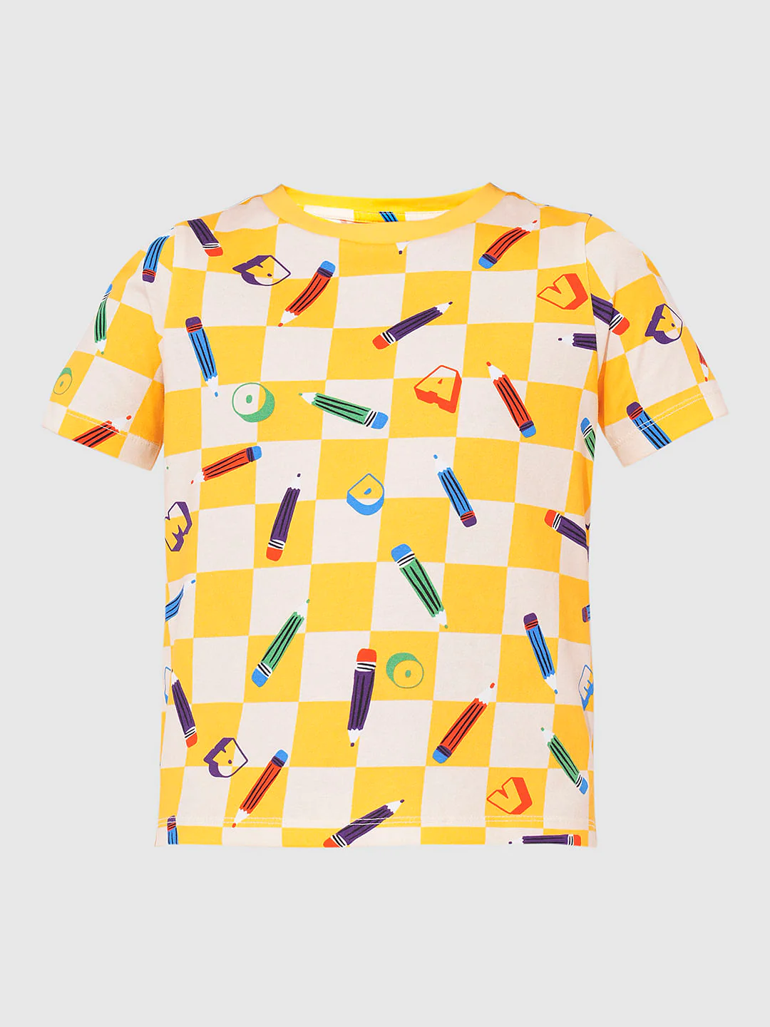 Girls Yellow Printed T-Shirt - Image 6