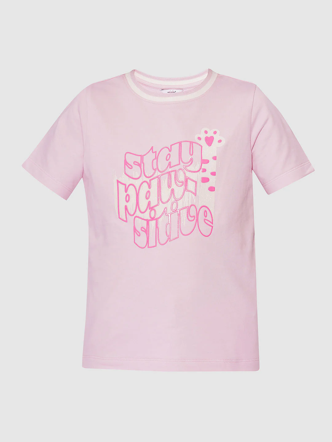 Girls Pink Printed Co-Ord Set T-Shirt - Image 6