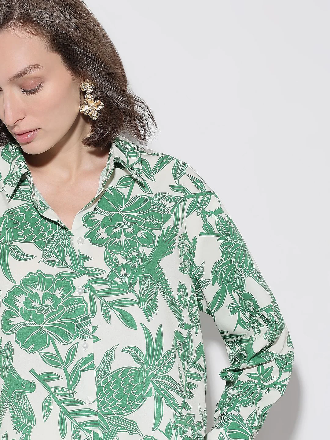 Green Floral Shirt