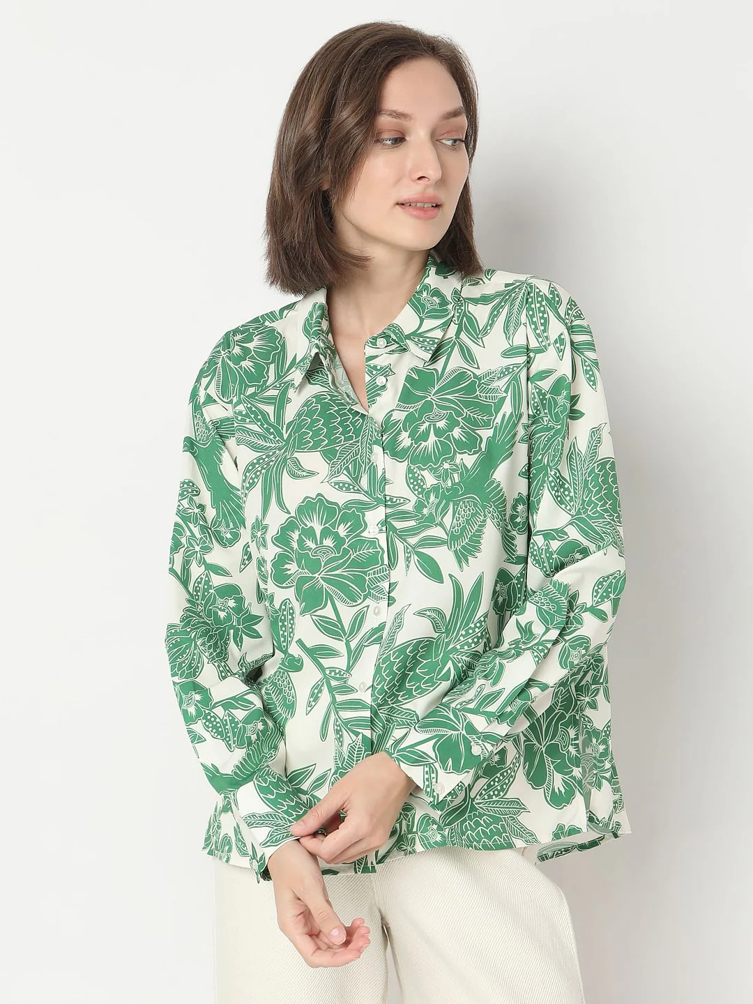 Green Floral Shirt - Image 2