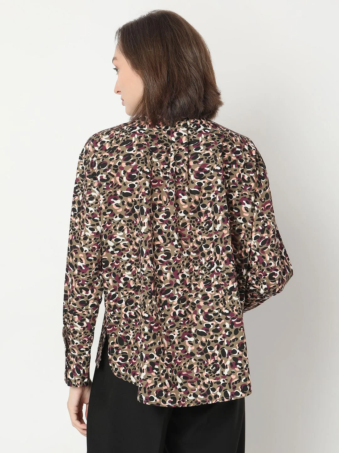 Olive Green Printed Shirt - Image 4