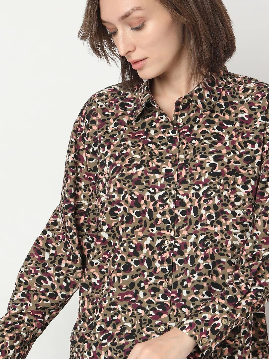 Olive Green Printed Shirt - Image 6