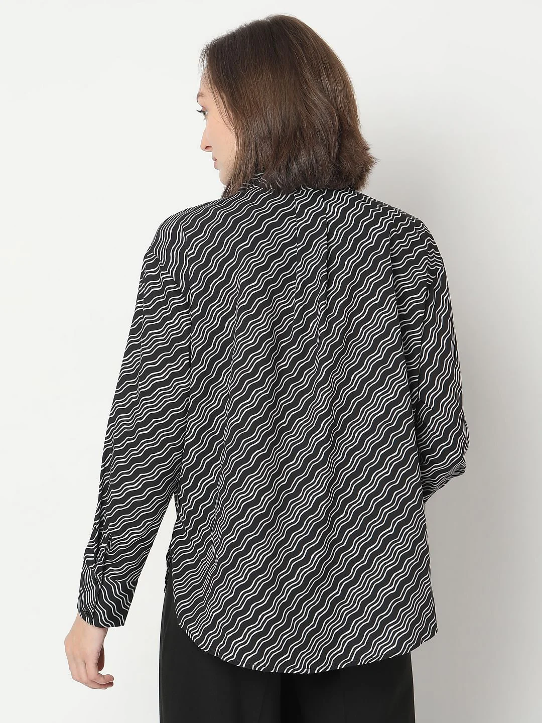 Black Printed Shirt - Image 4