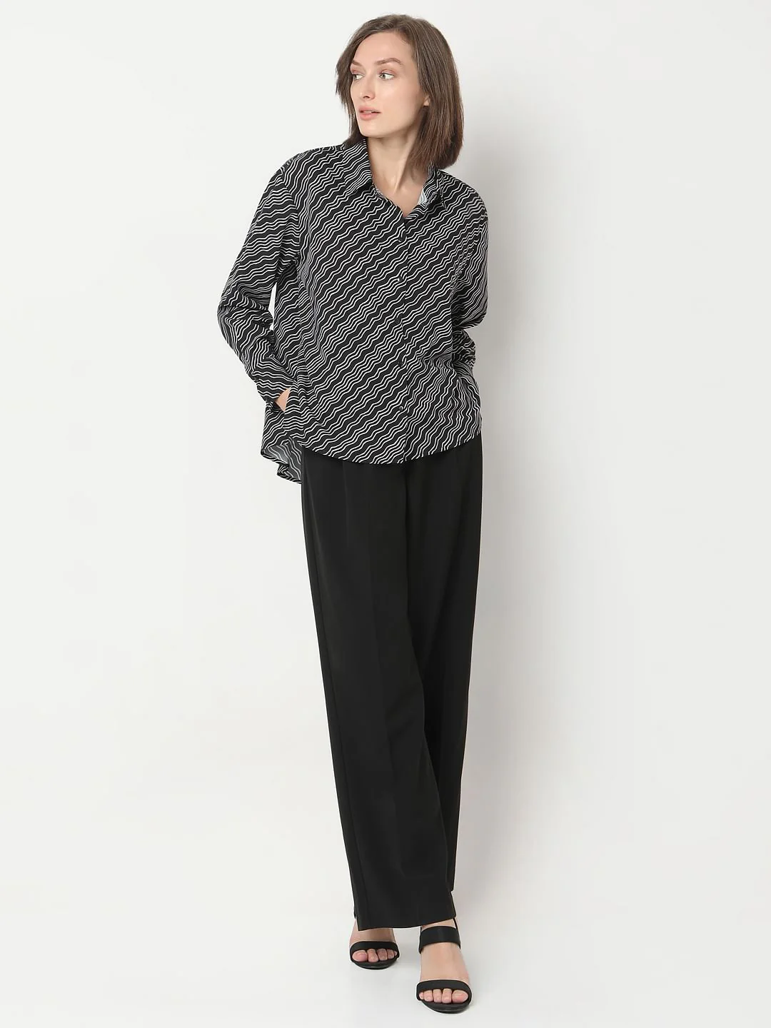 Black Printed Shirt - Image 5