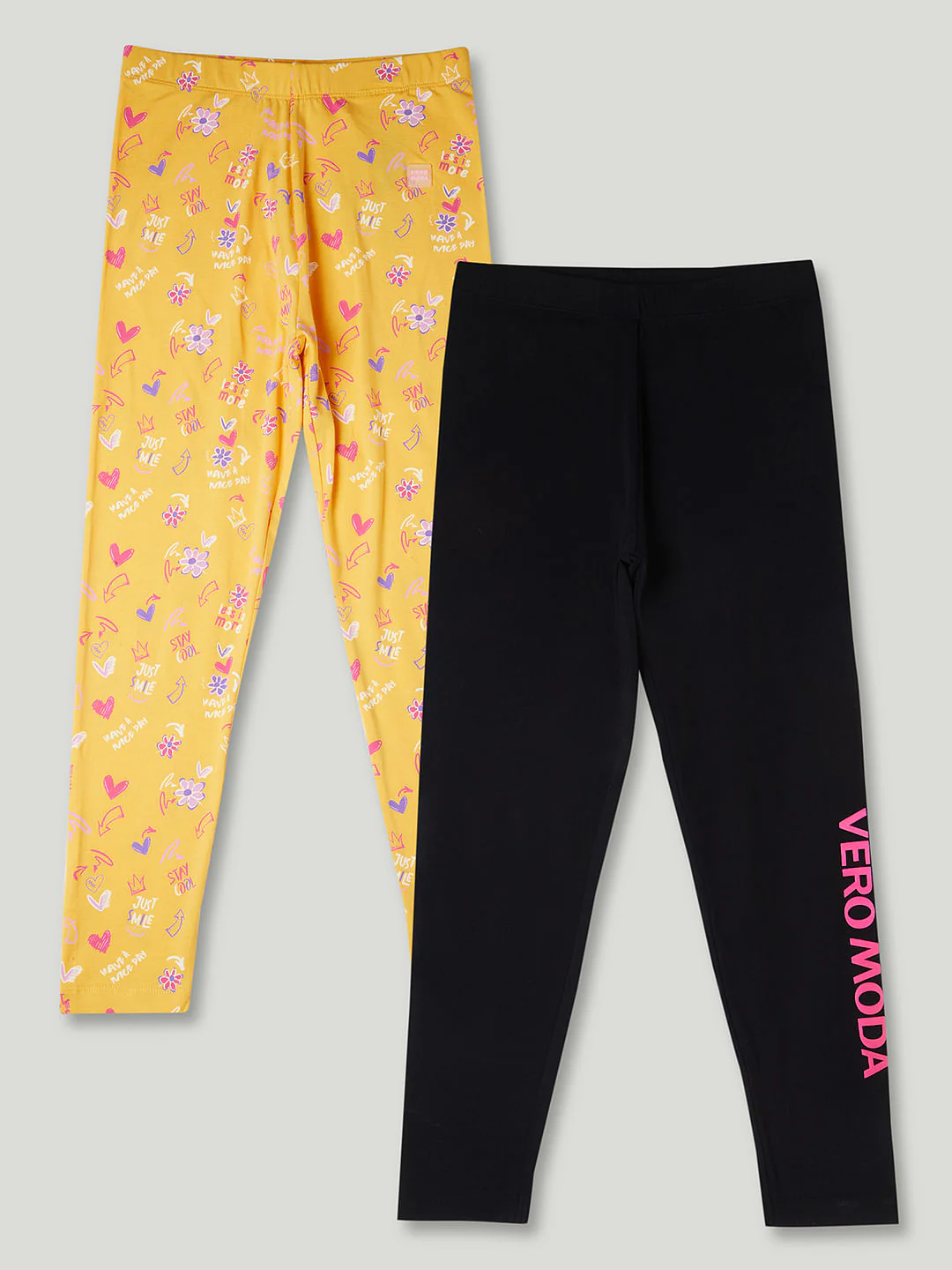 Girls Pack Of 2 Printed Leggings