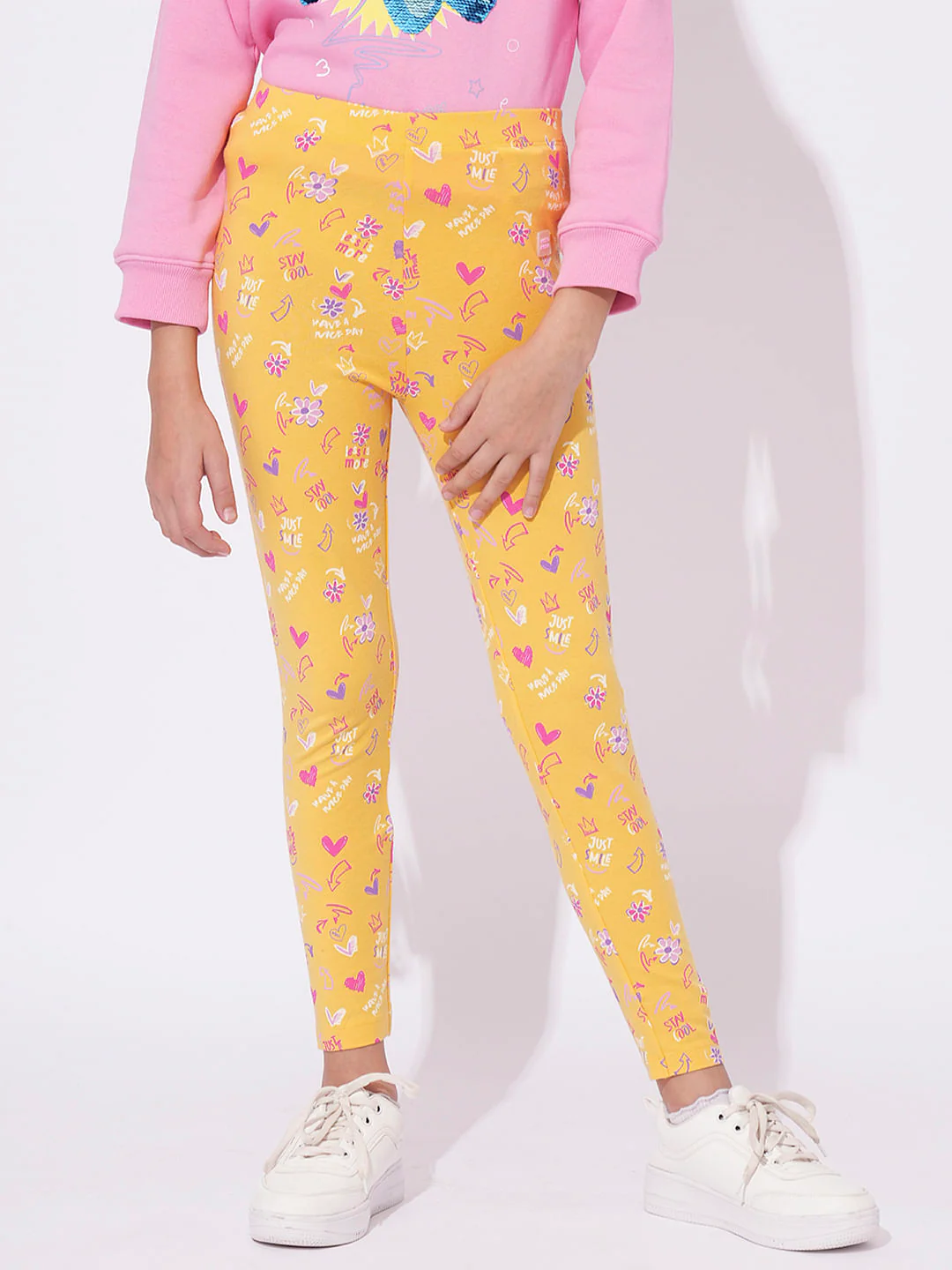 Girls Pack Of 2 Printed Leggings - Image 3