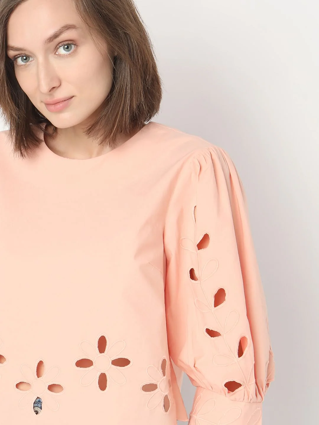 Pink Cut-Work Detail Top - Image 6