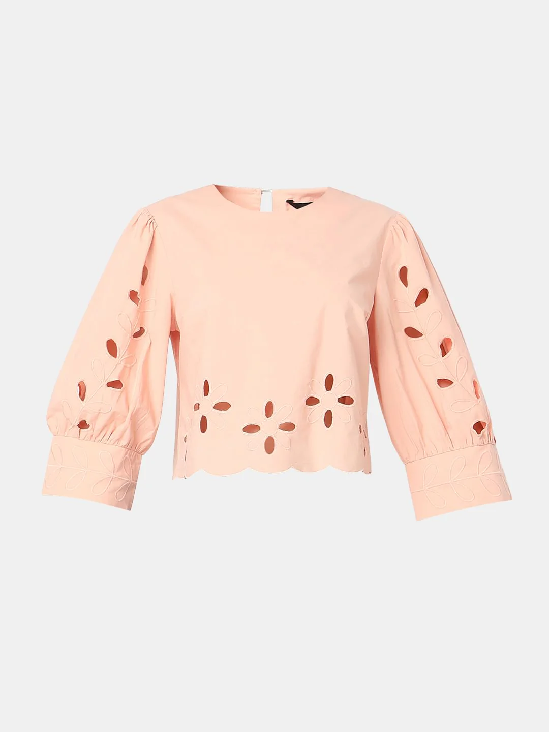 Pink Cut-Work Detail Top - Image 7