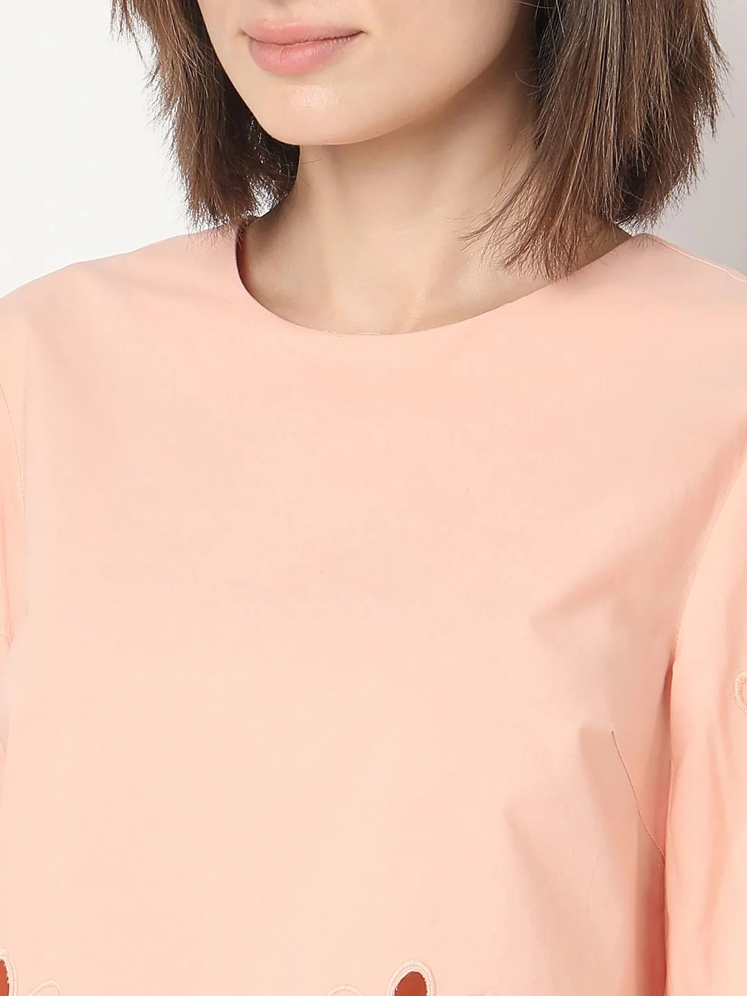 Pink Cut-Work Detail Top - Image 8