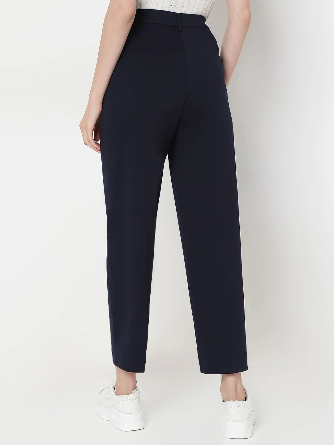 Navy Blue Co-Ord Set Tailored Trousers - Image 4