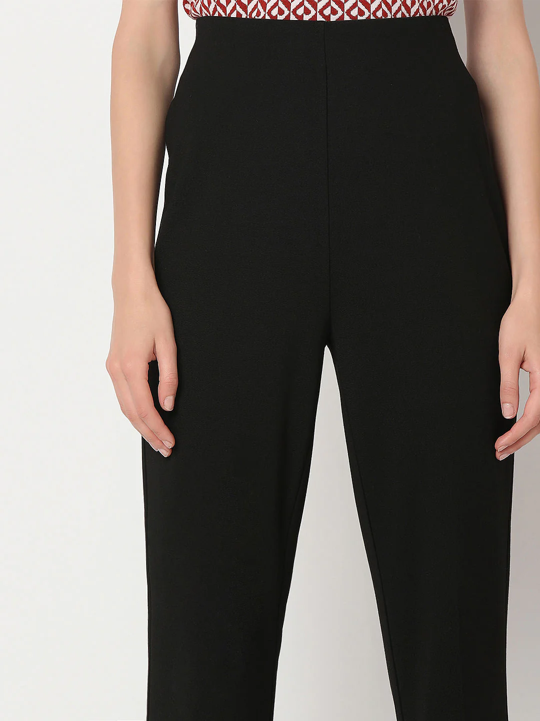 Black High Rise Flared Pants - Image 6