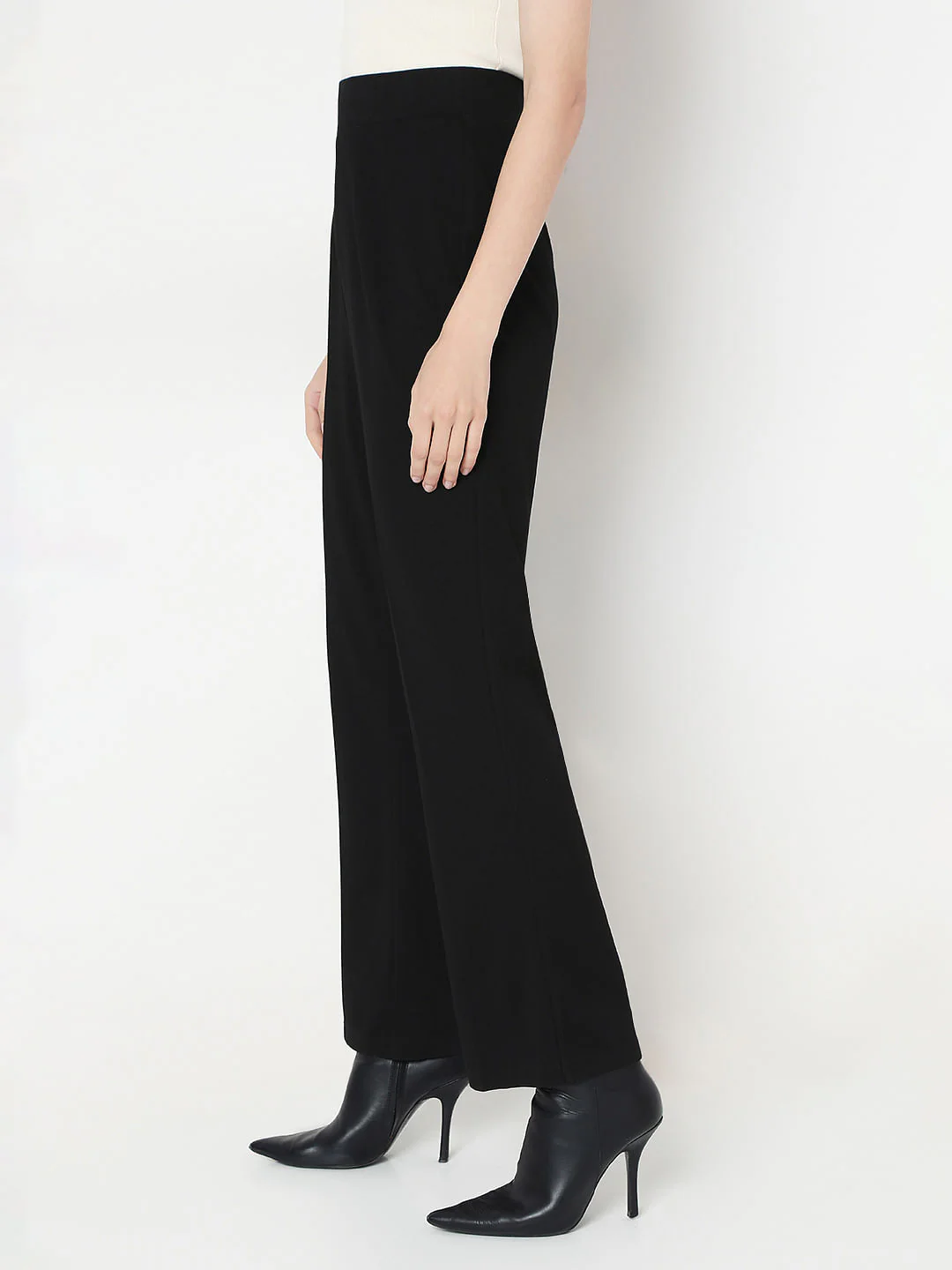 Black High Rise Bootcut Pants - Image 3