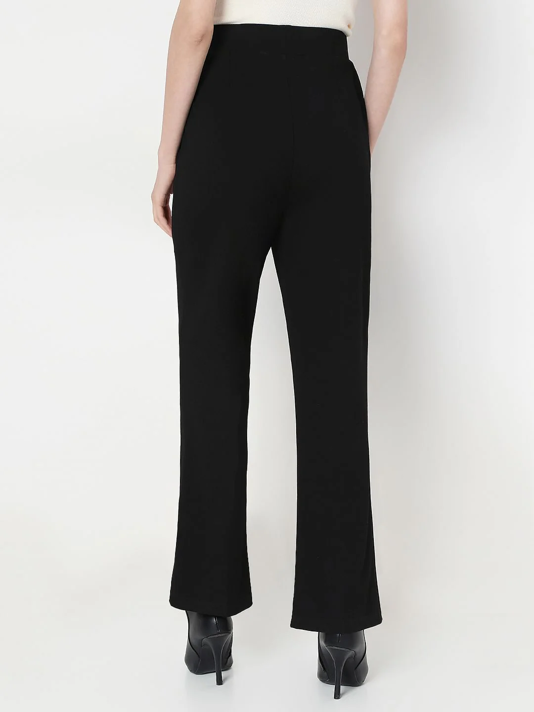 Black High Rise Bootcut Pants - Image 4